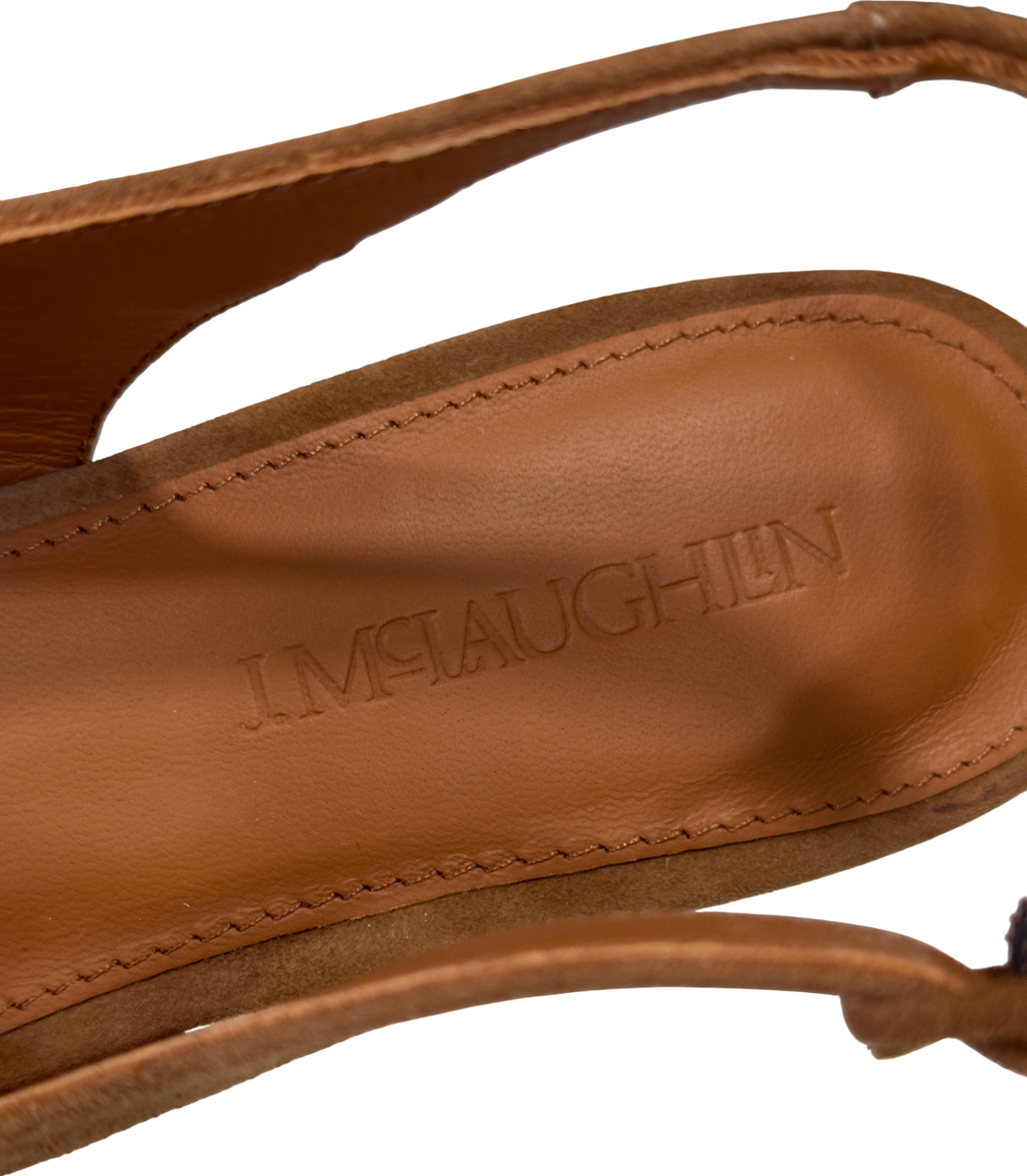 J.Mclaughlin Brown Dorothea Suede Slingback Heels UK 10 EU 44 👞
