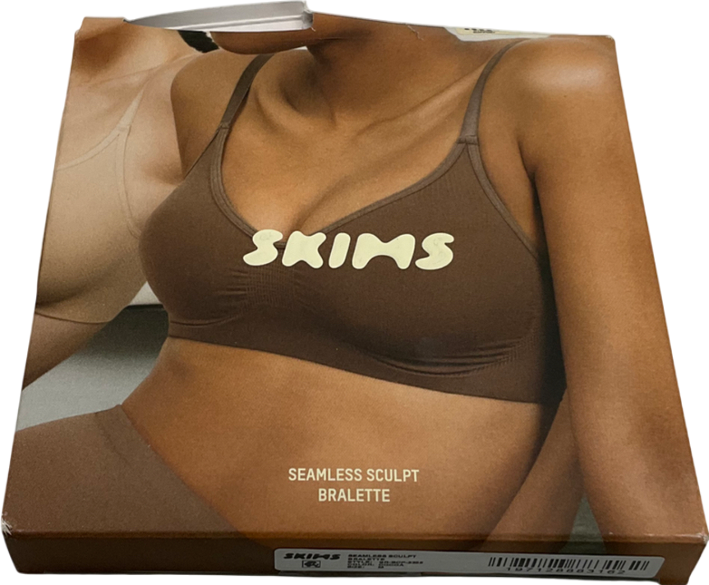 SKIMS Brown Seamless Sculpt Bralette - Cocoa UK M