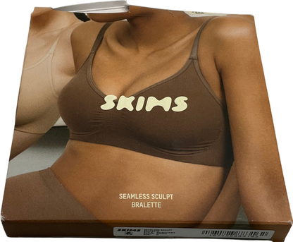 SKIMS Brown Seamless Sculpt Bralette - Cocoa UK M