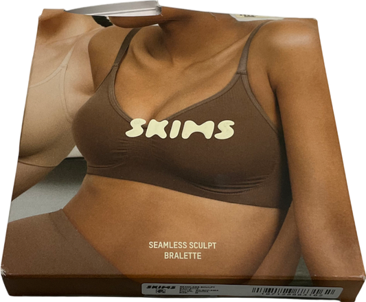 SKIMS Brown Seamless Sculpt Bralette - Cocoa UK M