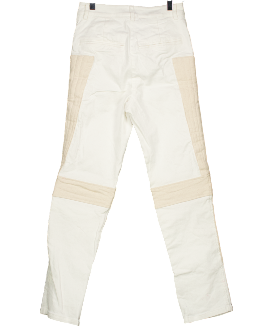 Mimii London White Biker Style Stretch Jeans UK XS