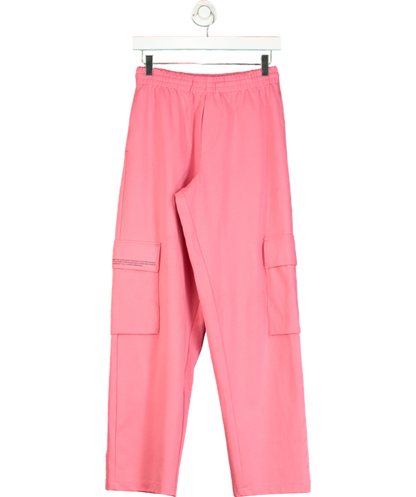 PANGAIA Pink Recycled Cotton Jersey Cargo Pants UK XXS