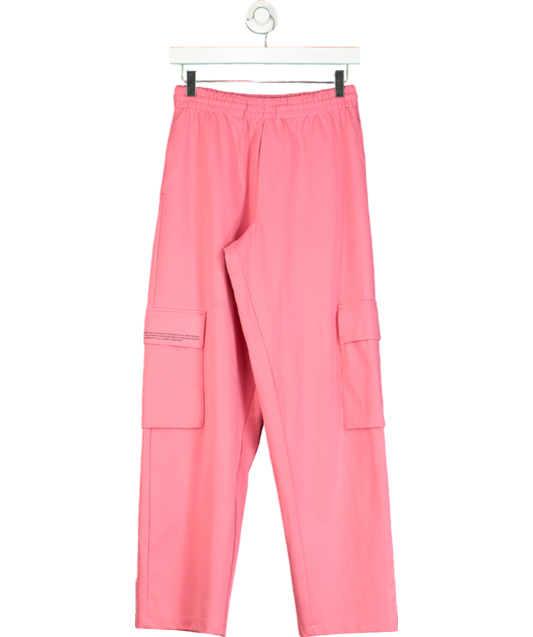 PANGAIA Pink Recycled Cotton Jersey Cargo Pants UK XXS