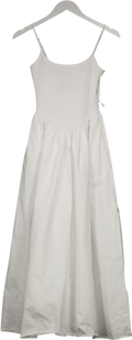 DISSH Milano White Cotton Midi Dress UK 6