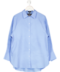 ME + EM Chambray Blue Oversized Shirt Cotton Poplin UK 14