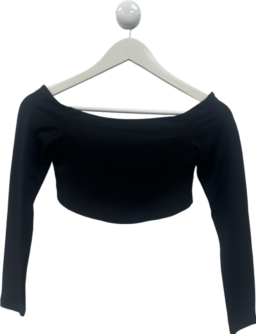 CSB Black Open Back Long Sleeve Top UK S