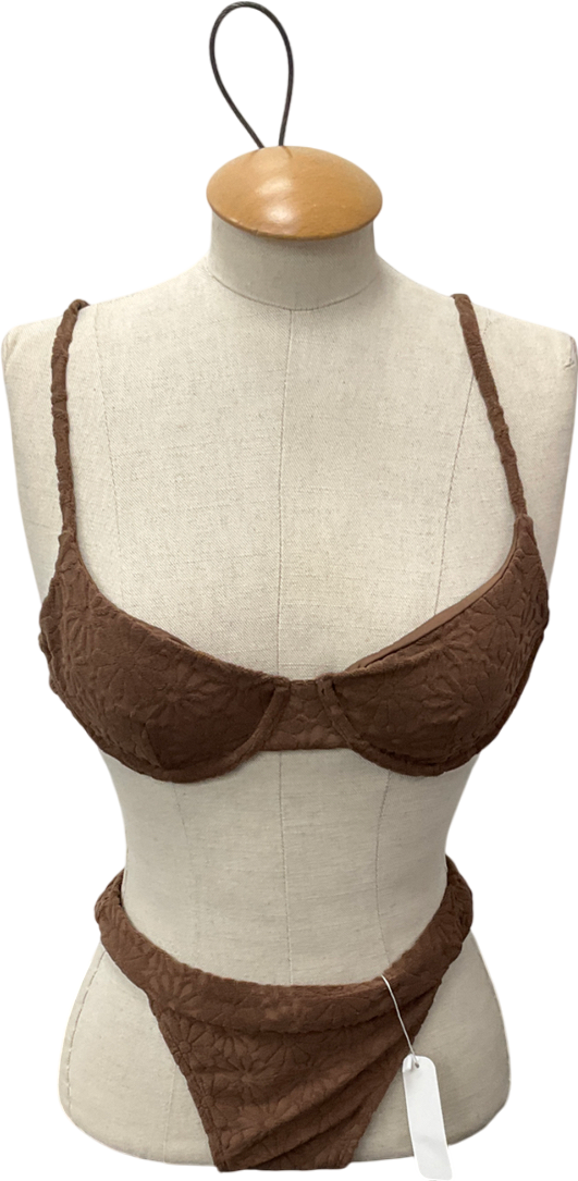 somerfield swim Brown Capri Bikini set UK S