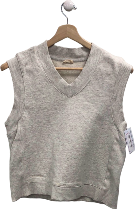 Adanola Grey Sleeveless V-Neck Sweatshirt XS