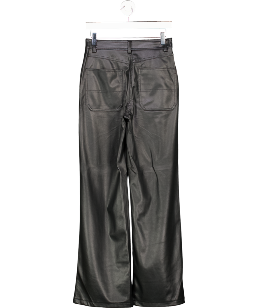 Topshop Black Butter Soft  Faux Leather Jeans UK 10