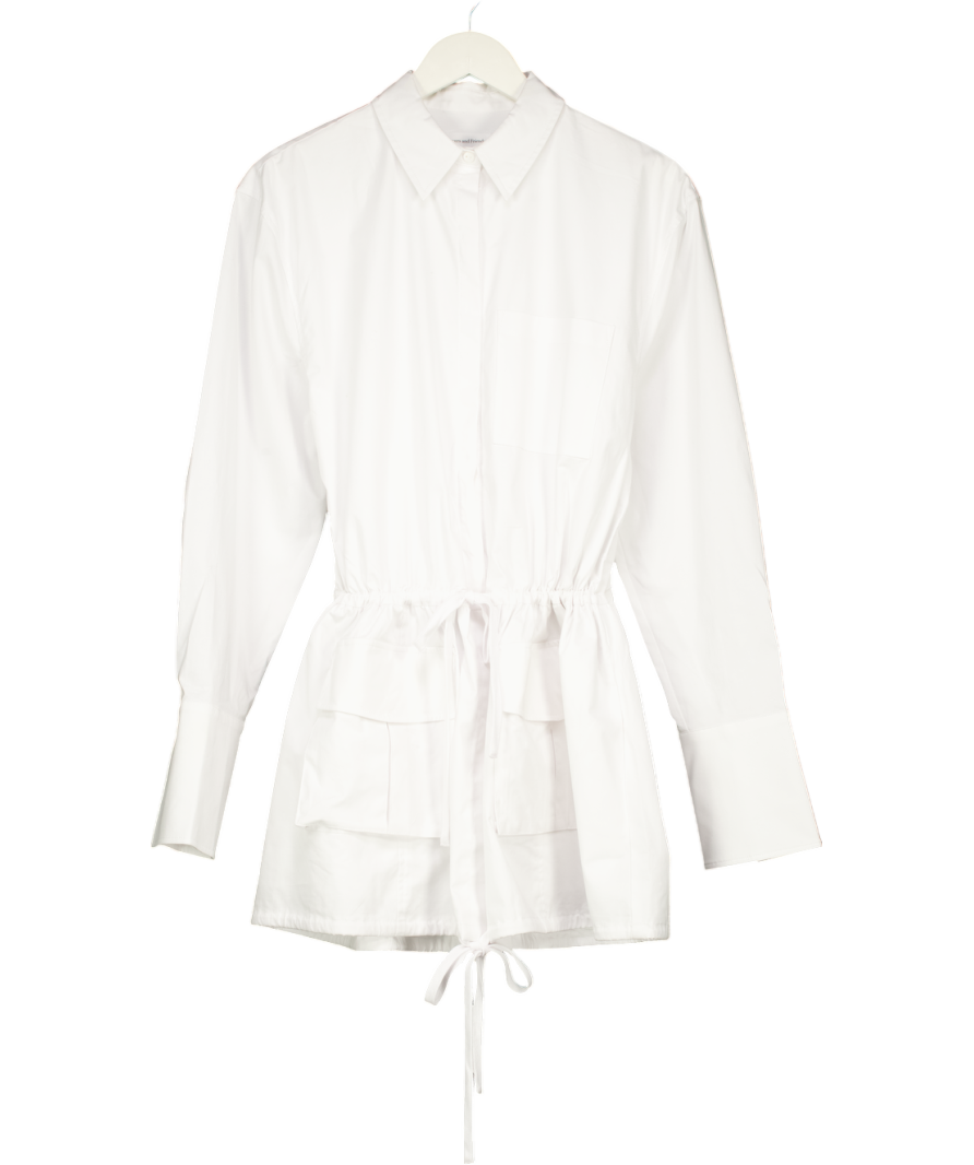 Lovers and Friends White Maci Shirt Mini Dress UK XS