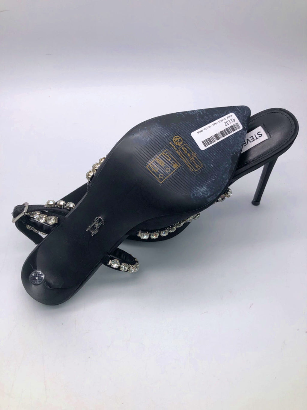 Steve Madden Black Crystal Embellished Heels UK 6.5 EU 39.5 👠