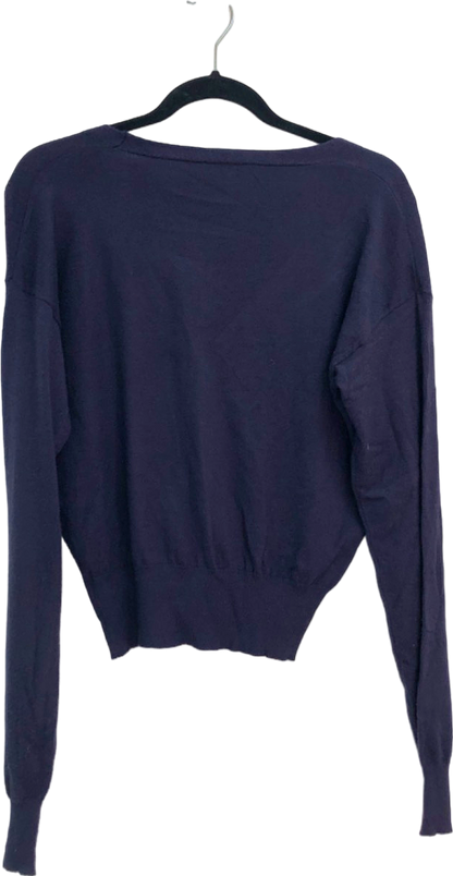 Dazy Navy Blue V-Neck Cardigan UK L