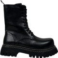 Koi Footwear Gimli Black Square Toe Lace Up Boots UK 9 EU 43 👞