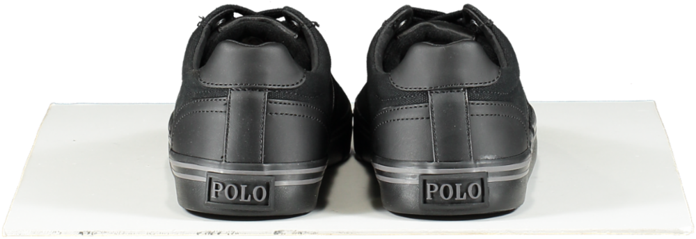 Polo Ralph Lauren Black Fabric Embroidered Logo Trainers BNIB UK 12 EU 46 👞