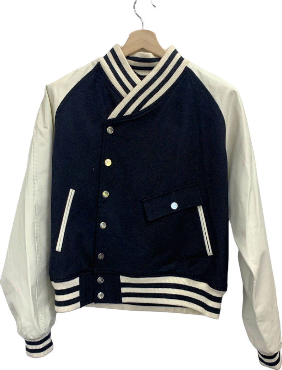 Somar Black and White Noren Varsity Jacket UK L