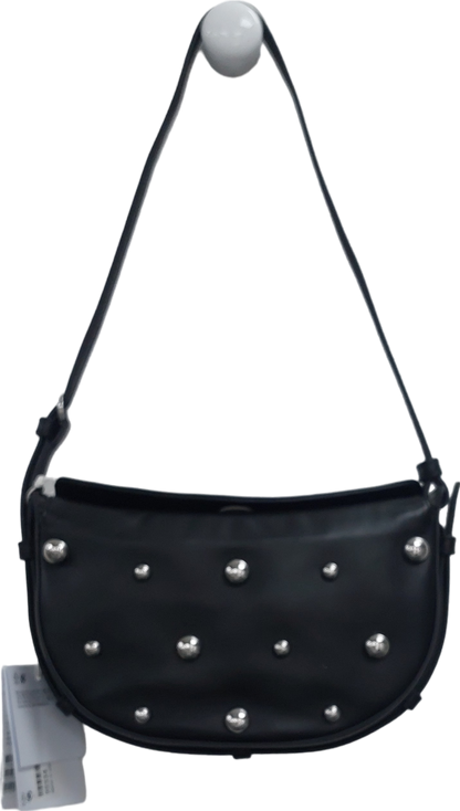 & Other Stories Black Stud Detail Shoulder Bag