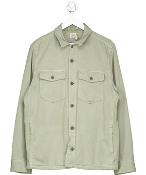 Faherty Green Long Sleeve Cotton Shirt UK L