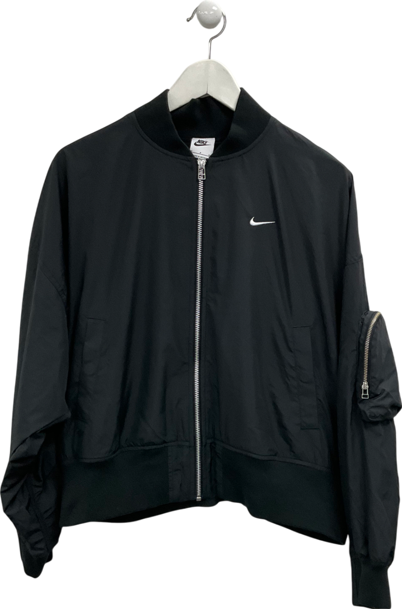 Nike Black Essentials Oversized Bomber Jacket UK S