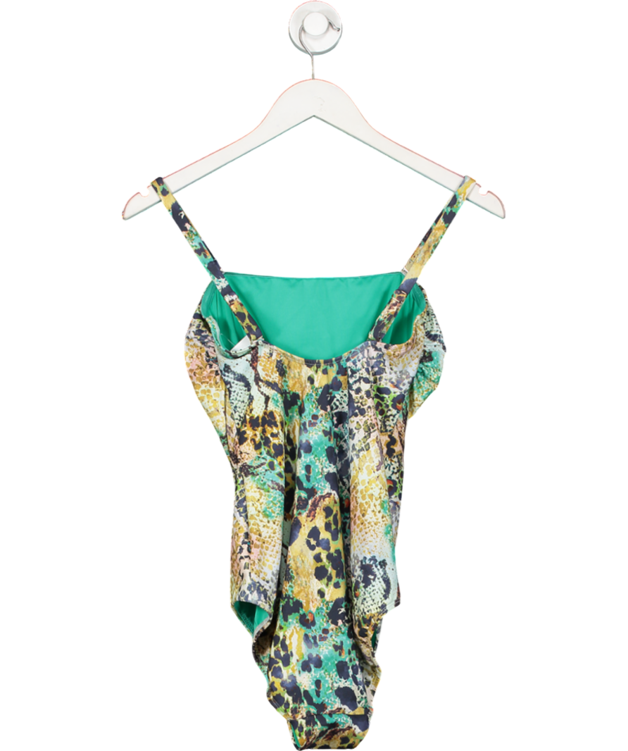 Next x Myleen Klass Blue  Snake Print Bandeau Tummy Control Swimsuit UK 12