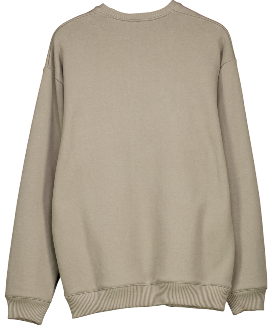 saintmiguel Grey Oversized Crewneck Sweatshirt UK S