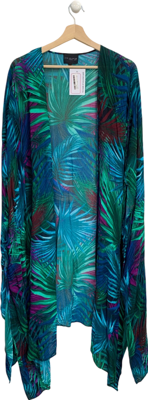 Live Unlimited Multicoloured Tropical Print Kimono UK 28