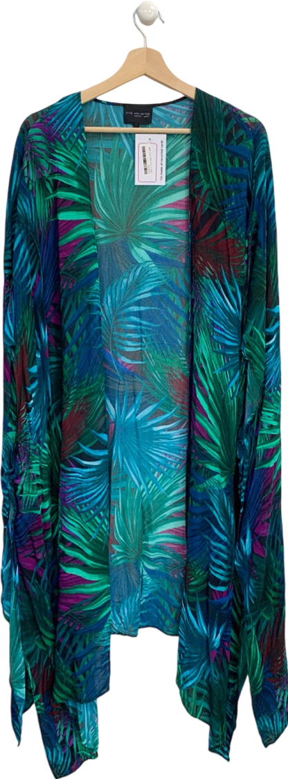 Live Unlimited Multicoloured Tropical Print Kimono UK 28