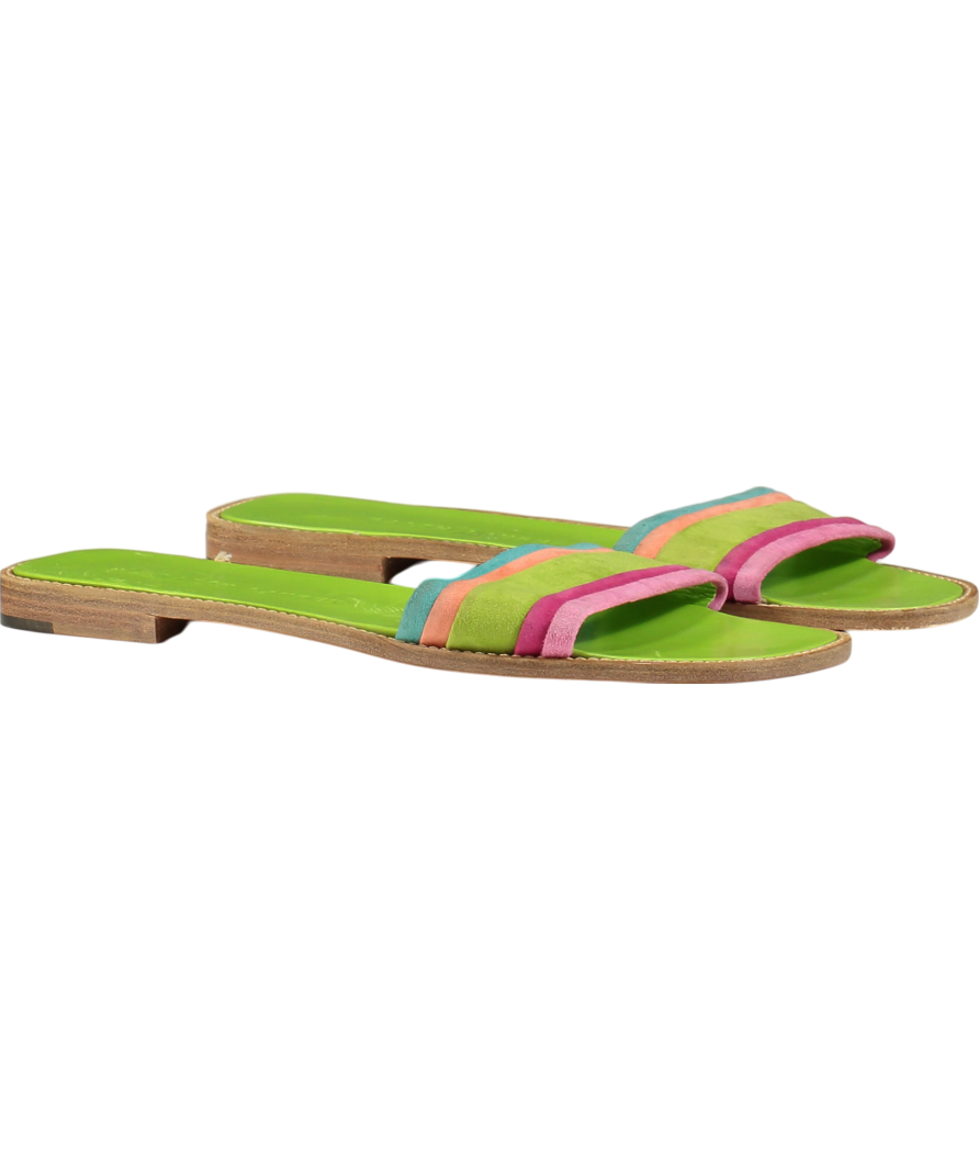 Ralph Lauren Multicoloured Suede Stripe Sandals UK 7.5 EU 40.5 👠