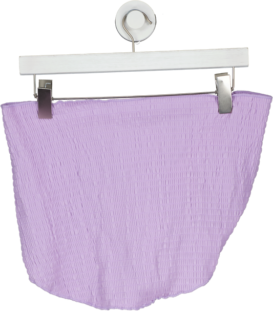 boohoo Purple Shirred Wrap Sarong UK S