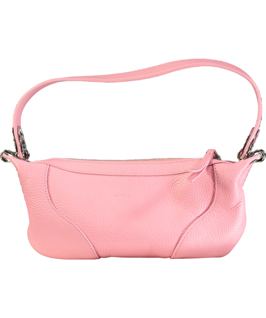 BY FAR Pink Mini Amira Lamé Leather Bag One Size