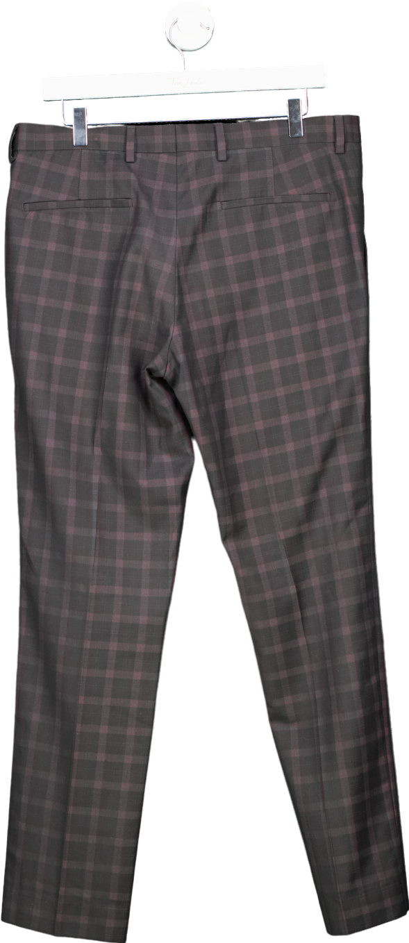 River Island Grey Checked Trousers UK 34R