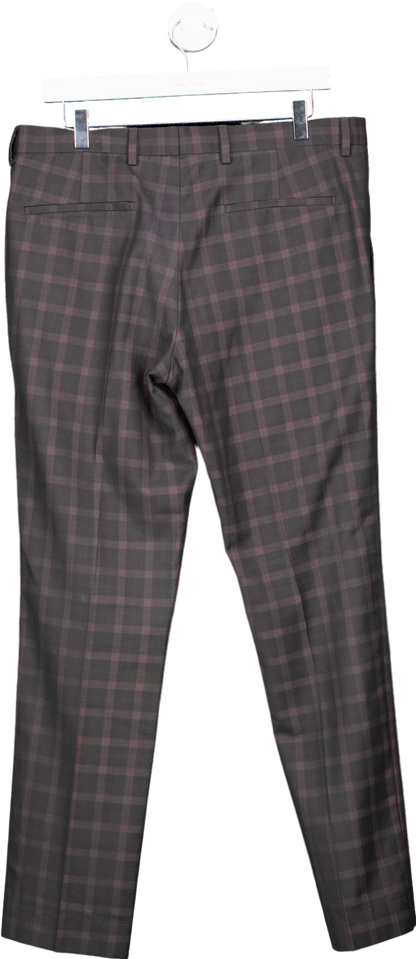 River Island Grey Checked Trousers UK 34R