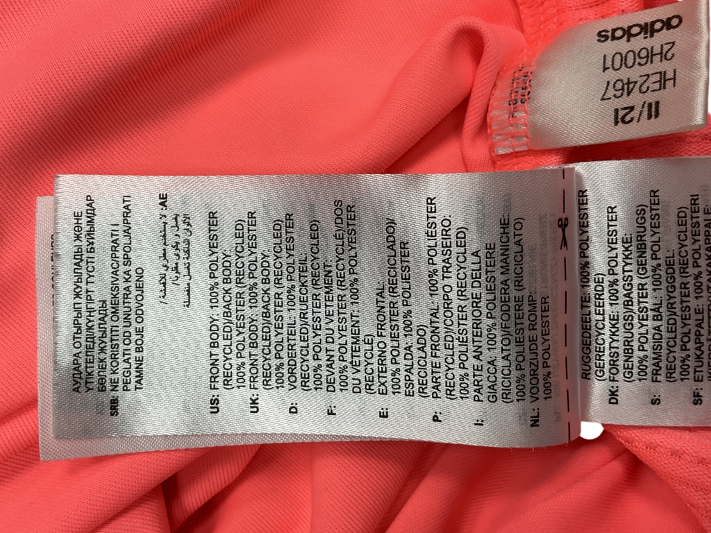 adidas Orange Reflective Running Top UK M