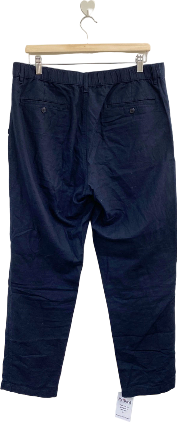 United Colors of Benetton Navy Blue Chino Trousers UK W32
