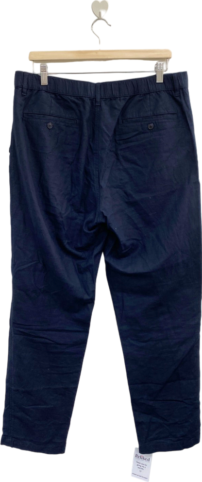 United Colors of Benetton Navy Blue Chino Trousers UK W32