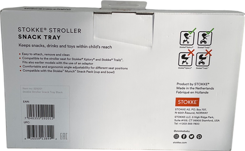 Stokke Black Stroller Snack Tray New Boxed