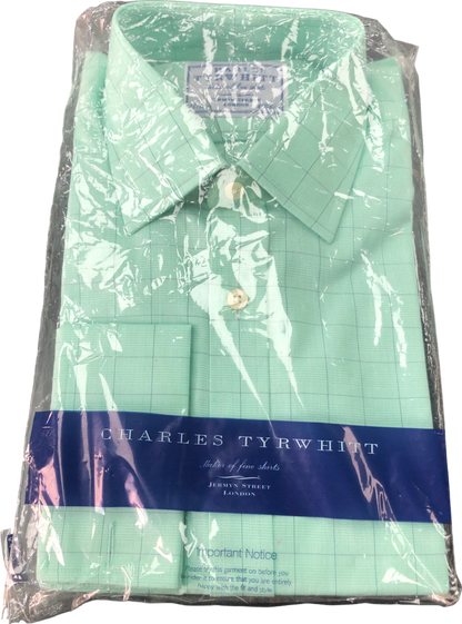 Charles Tyrwhitt Button-down Collar Green Shirt UK 34" CHEST