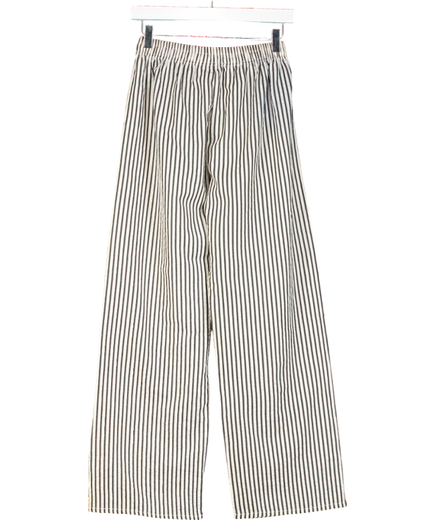 Yu & Me Cream Striped Pull On Trousers UK S/M