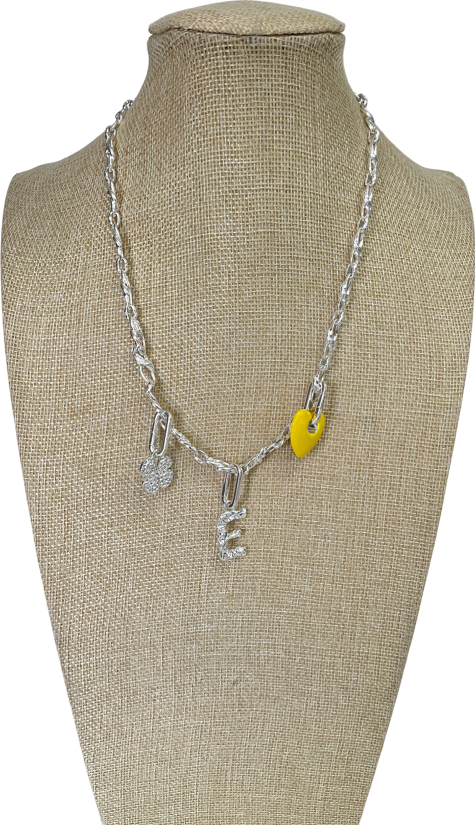 pilgrim Metallic Rani Necklace Silver-plated with 3 removeable charms