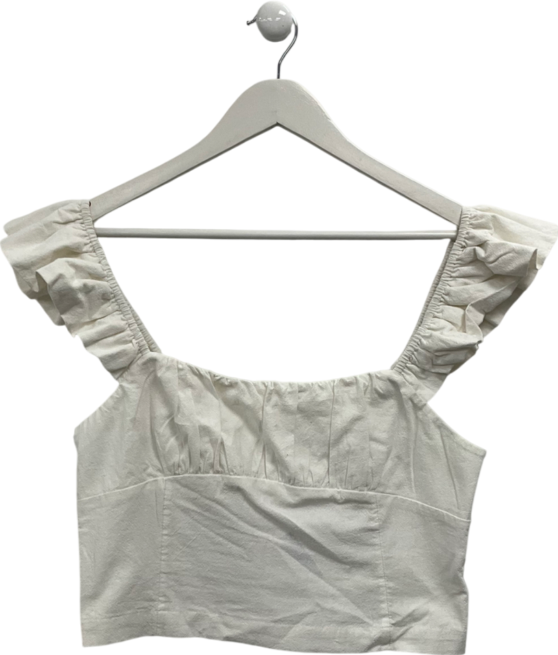 Free People White Vittoria Top UK L