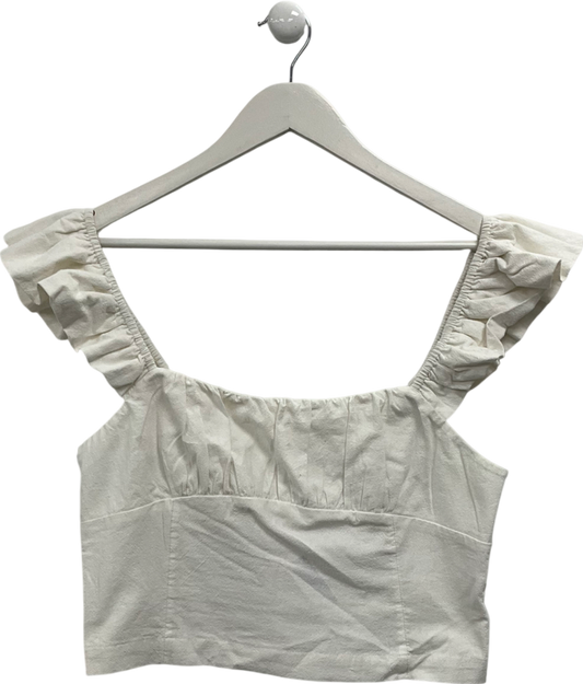 Free People White Vittoria Top UK L