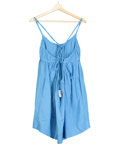 Free People Blue Free-est - Tell All Mini Dress UK L