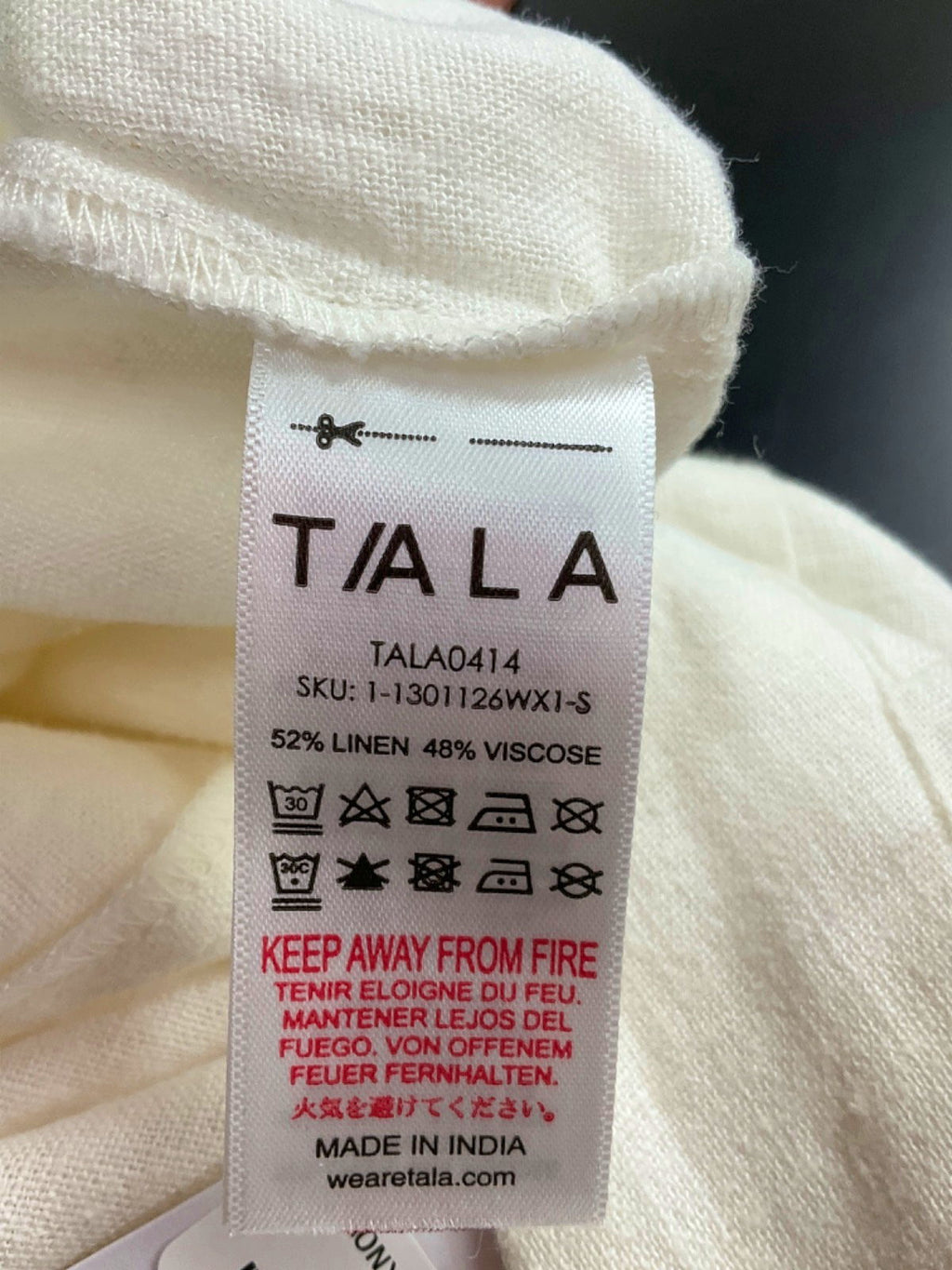 TALA White Skirt UK S