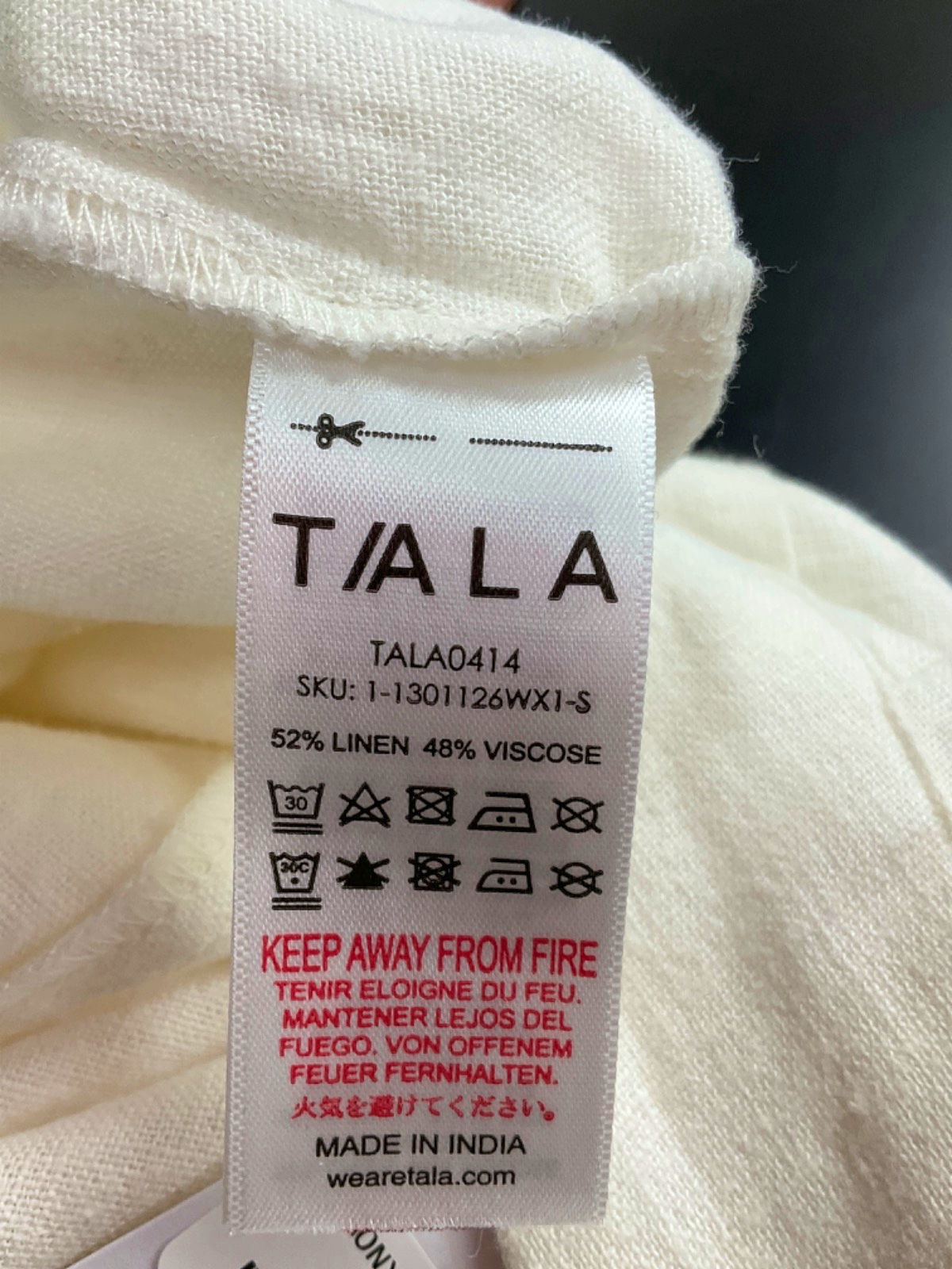 TALA White Skirt UK S