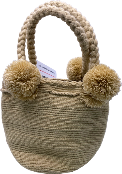 The Colombian Collective Beige Handwoven Tote Bag UK One Size