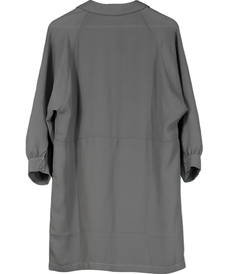 American Vintage Grey Button Detail Tunic Dress UK M