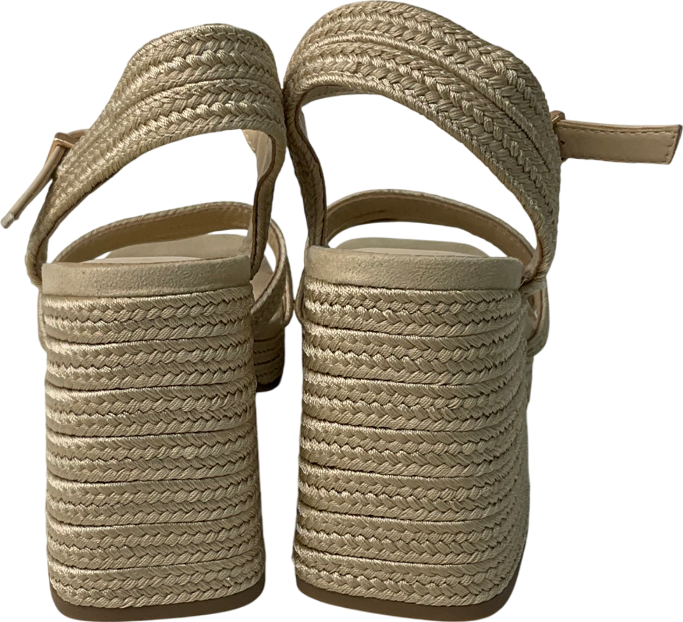 catwalk Nude Woven Block Heel Sandal UK 5 EU 38 👠