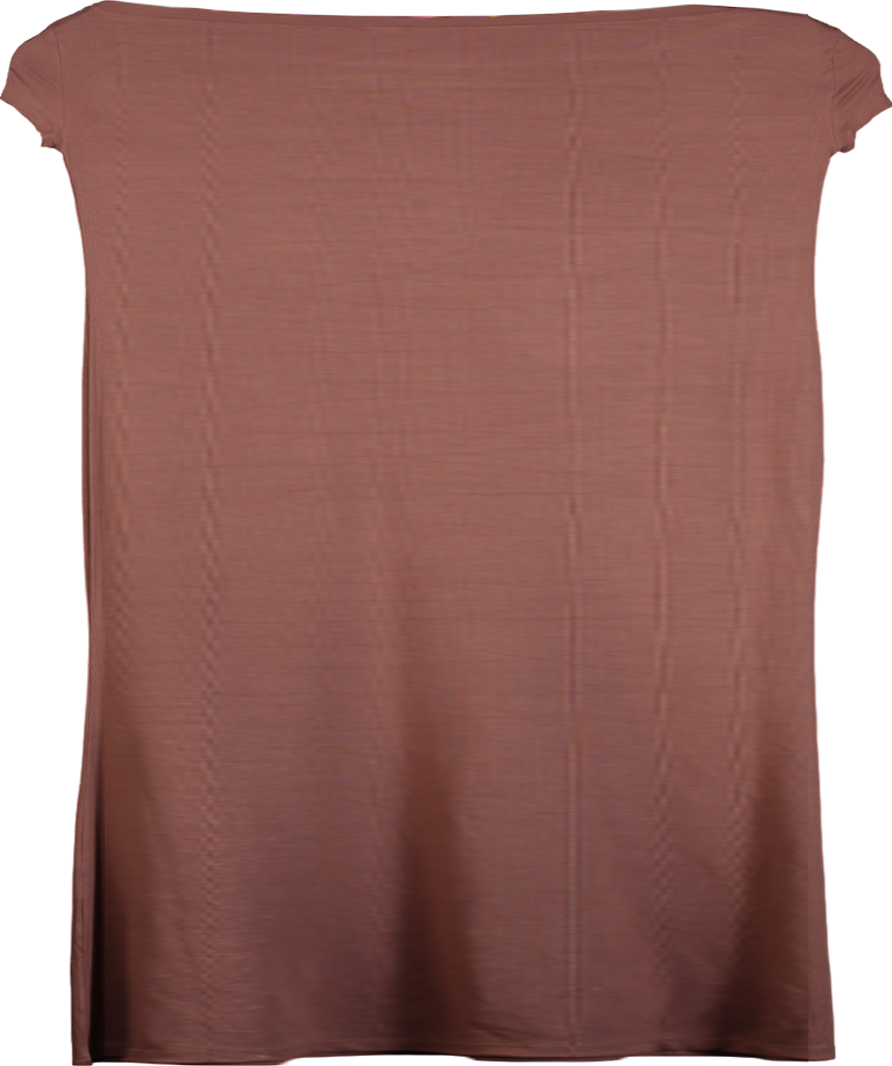 Reoria Brown Ribbed Maxi Dress UK S