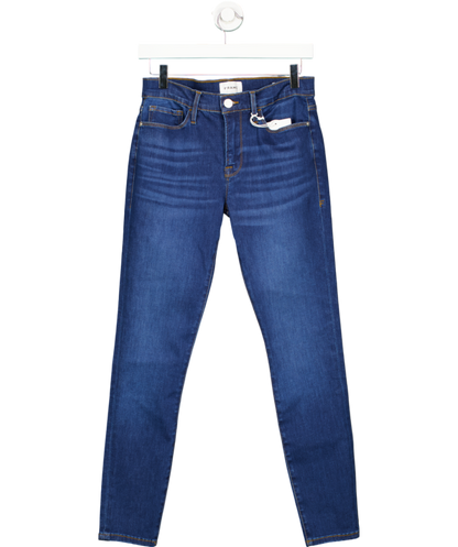 FRAME Blue Super Stretch Denim | High Rise Skinny | Ankle Inseam W28