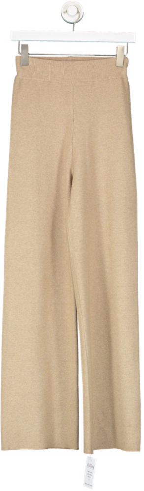 BOA Beige Slouchy Lounge Knit Trousers UK XS