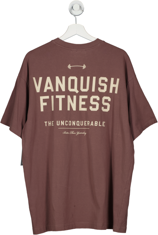 Vanquish Brown Fitness Oversize T Shirt UK L